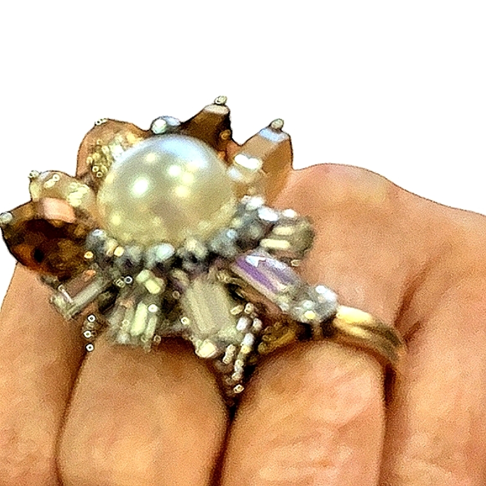 Vintage Diva Ring Statement Piece Gala Special Ev… - image 7